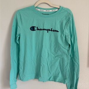 Champion Women’s Aqua Athletic Long Sleeve Top Size Small